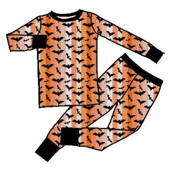 CLEARANCE- Bamboo BAT (Halloween) Pajamas - Two Piece Set