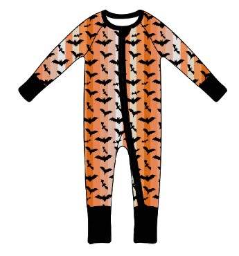 CLEARANCE- Bamboo BAT ( Halloween ) Pajamas- ZIPPY