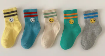 Smiley Face Socks- 5 Pack