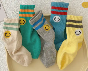 Smiley Face Socks- 5 Pack